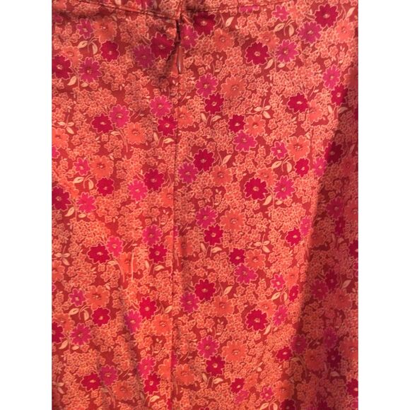 Cherokee Spring Pink Floral Skirt Cotton Blend Size 10 Stretch - Picture 5 of 6